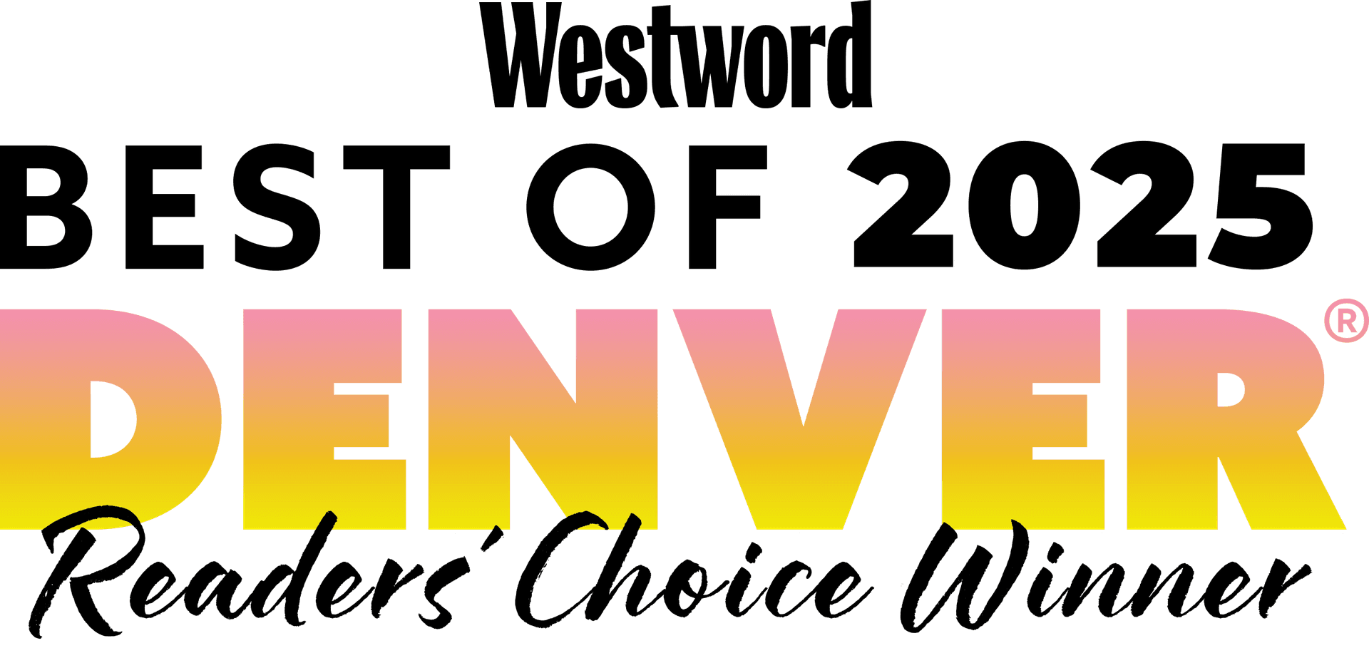 A badge for Westword's Best of Denver 2025 award.
