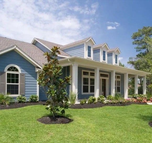 Blue House Siding